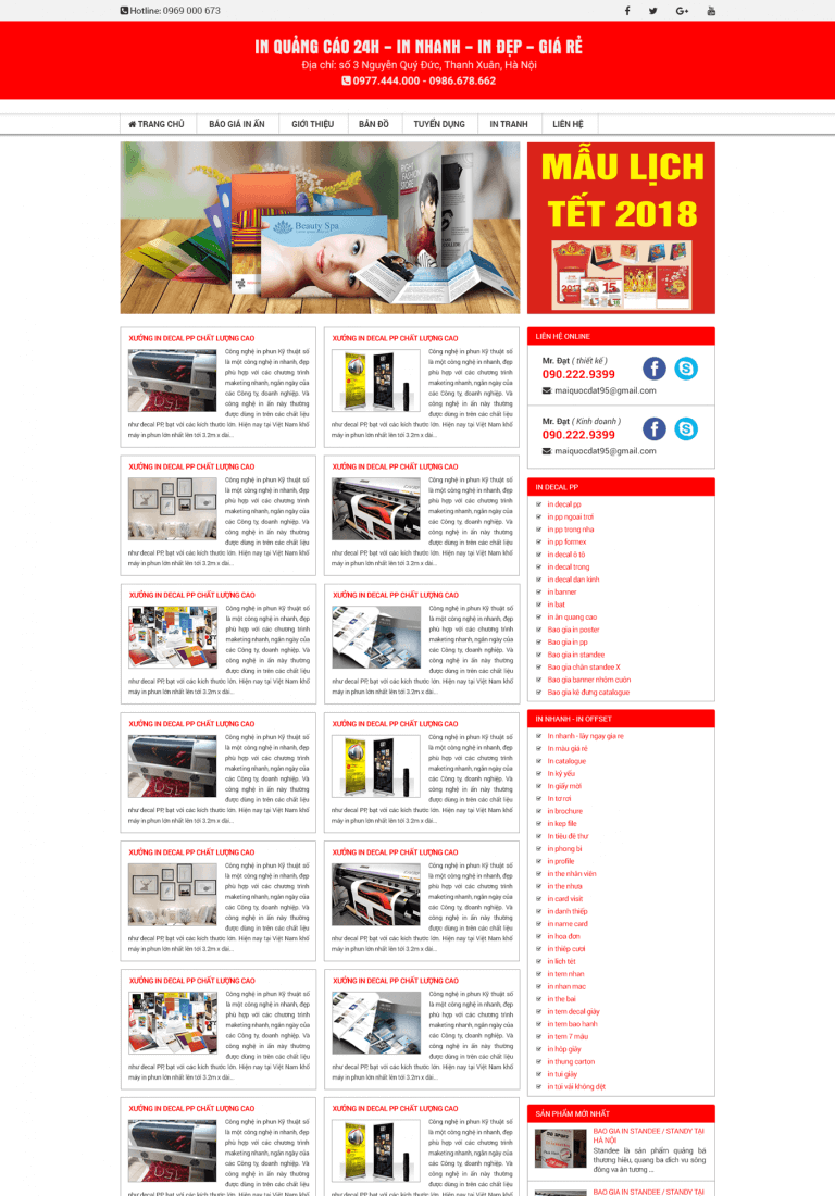 In quảng cáo