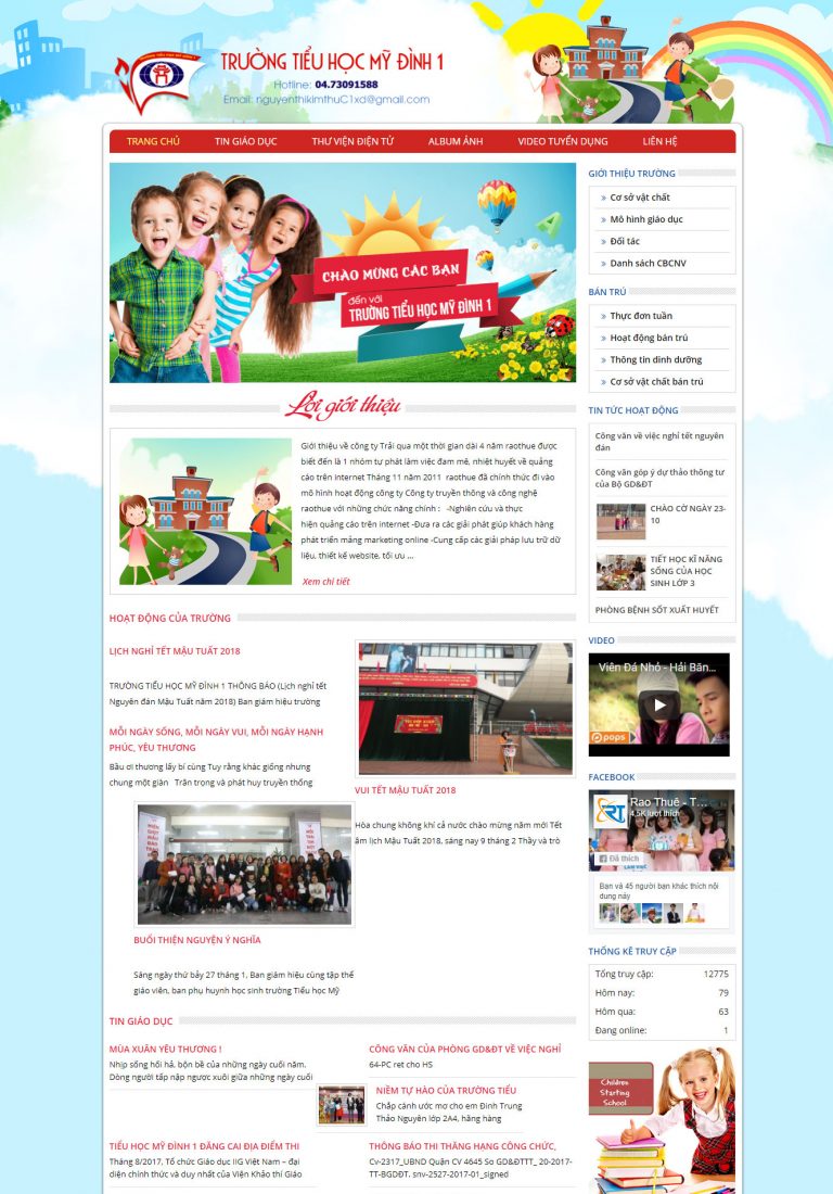 Web trường tiểu học