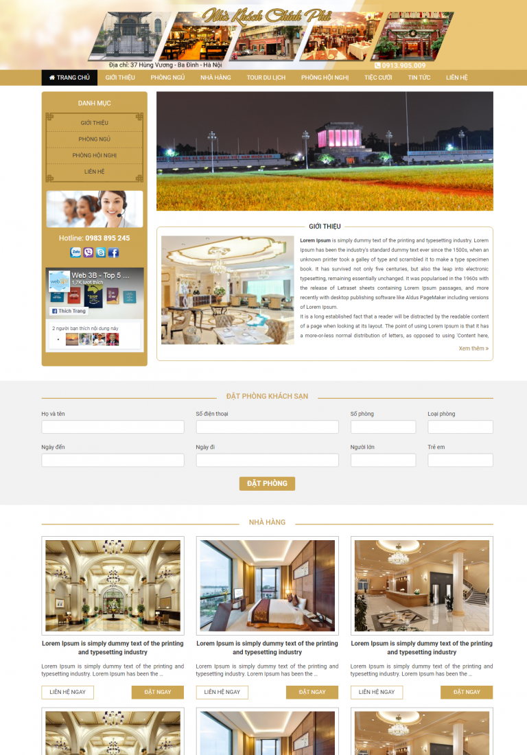 Thiết kế web khách sạn