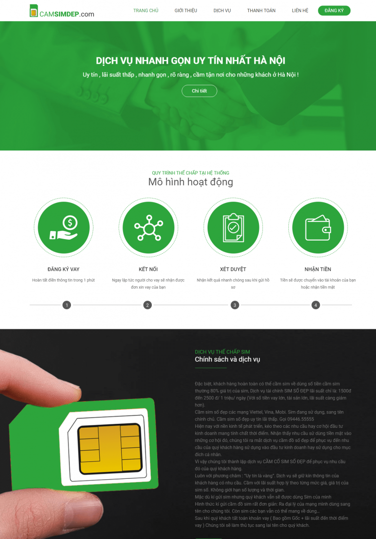 Cầm đồ sim đẹp